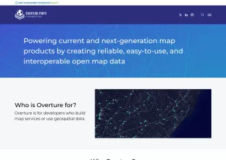 Overture Maps Foundation Landing page
