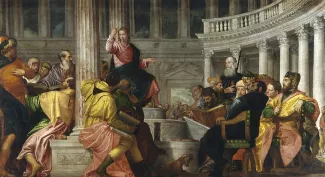 Jesus among the doctors at the Temple.