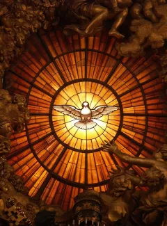 Depiction of the Christian Holy Spirit as a dove, by Gian Lorenzo Bernini, in the apse of Saint Peter's Basilica, c. 1660
