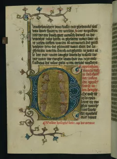 This folio from Walters manuscript W.171 depicts the eight Beatitudes.