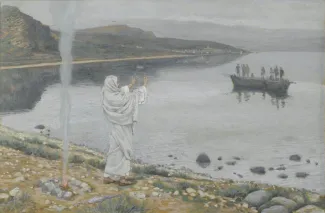 James Tissot: Christ Appears on the Shore of Lake Tiberias