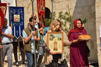 A prayer walk on Pentecost in Tavna Monastery, Bjeljina