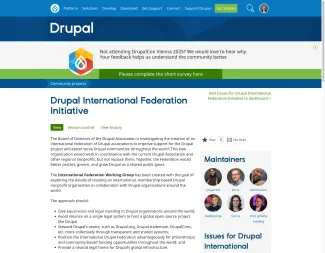 Drupal International Federation Initiative project page