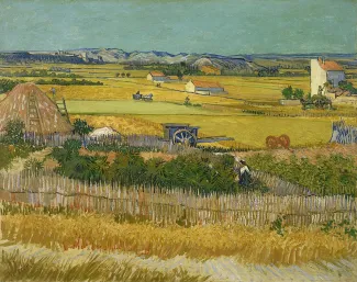Vincent van Gogh: Harvest at La Crau, with Montmajour in the Background