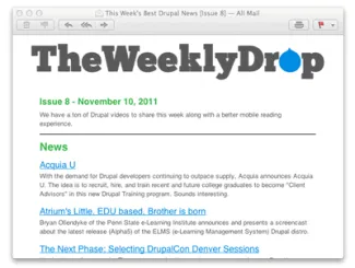 WeeklyDropのページに掲載されている2011年Issue 8のキャプチャ
