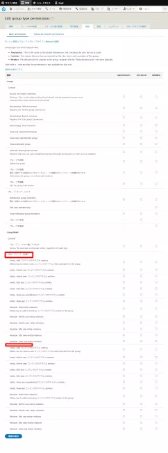 Permissions in Japanese after operation