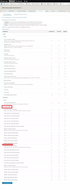 Permissions in English after operation