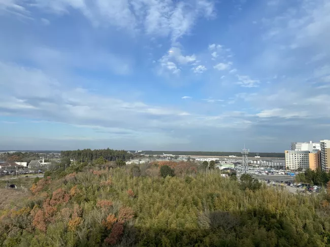 成田の隔離中ホテルの部屋からの景色