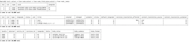 SQL実行結果