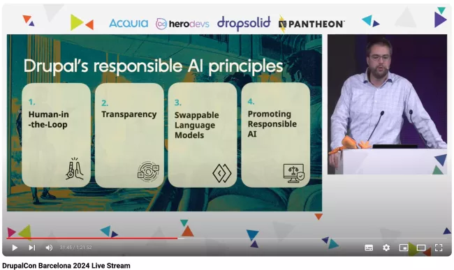 Drupal's responsible AI principles