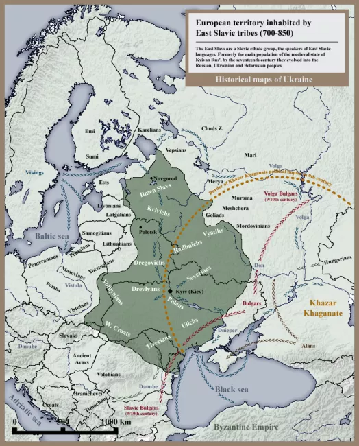 East Slavic tribes peoples 8th 9th century